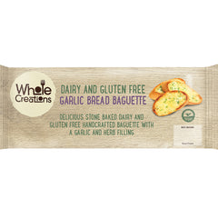 Buy Vegan Food Online | UK Delivery, Dairy Gluten Free Garlic Bread Baguette. Delicious stonebaked handcrafted, garlic and herb filling.