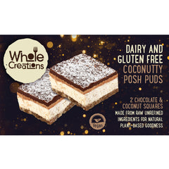 Buy Vegan Food Online | UK Delivery, Dairy Gluten Free posh pudding desserts chocolate & coconut, made from raw unrefined ingredients, natural plant based goodness