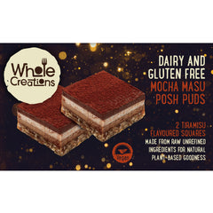 Buy Vegan Food Online | UK Delivery, Dairy Gluten Free posh pudding desserts Tiramisu flavoured, made from raw unrefined ingredients, natural plant based goodness